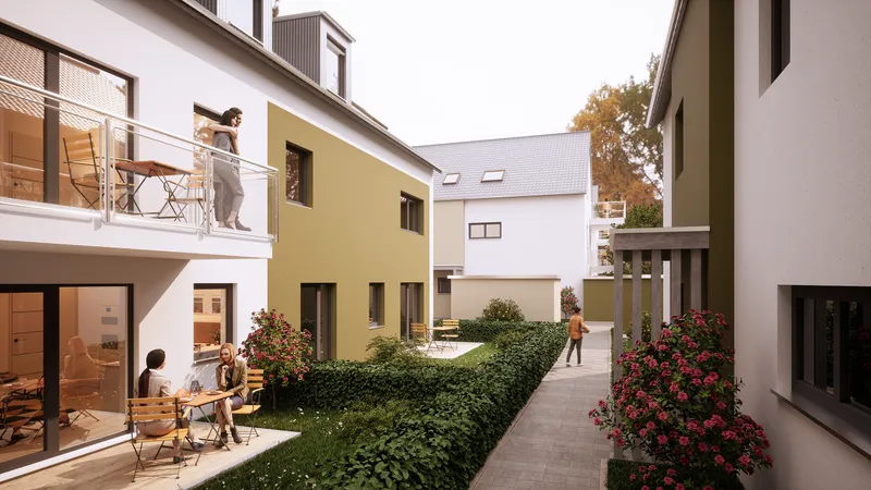 Innenhof Wohnanlage — CreativBau Bayern — 2023